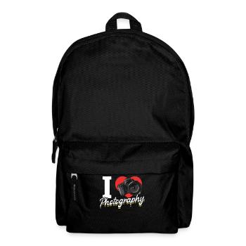 Photographe appareil photo J’adore la photographie - Sac à dos - noir - Devant