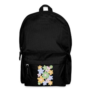Dänische Blumen in Pastell-Ästhetik - Rucksack - Schwarz - Vorne