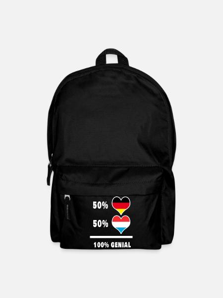 Deutschland und Luxemburg 100% Genial / Geschenk - Rucksack - Schwarz