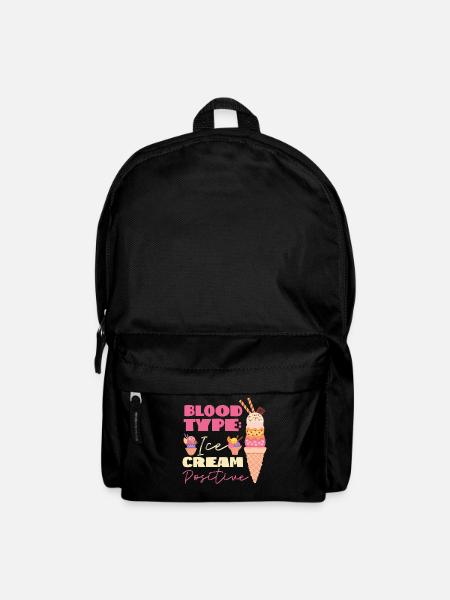 Ice Cream Cone Blood Type: Ice - Rucksack - Schwarz