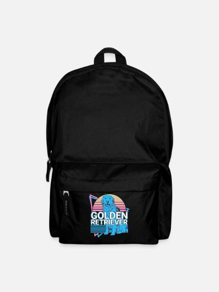 Golden Retriever Retro - Backpack - black