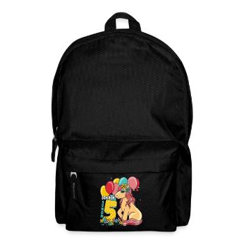 5 Geburtstag Mädchen - Rucksack - Schwarz - Vorne