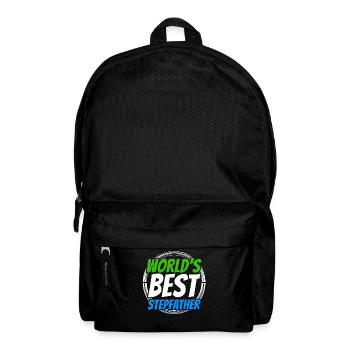 Der Beste Stiefvater Der Welt Stepdad Stiefpapa - Rucksack - Schwarz - Vorne