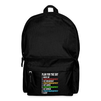 Plan du photographe pour la journée - Sac à dos - noir - Devant