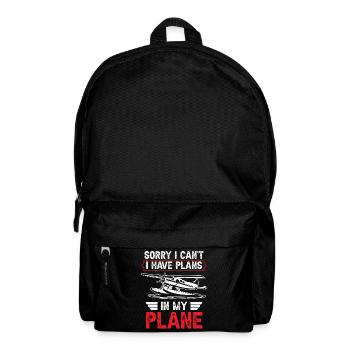 Ich Kann Nicht Ich Habe Pläne In Meinem Flugzeug - Rucksack - Schwarz - Vorne