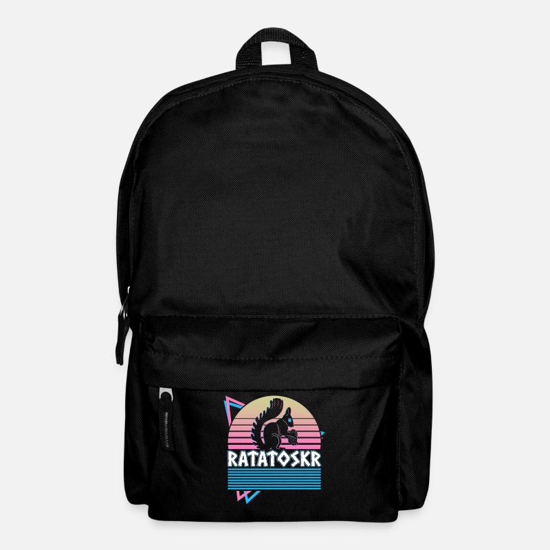 Ratatoskr Squirrel Norse Mythology Retro - Backpack - black