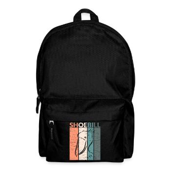 Retro Schuhschnabel Storch Walfischkopf Vogelbeoba - Rucksack - Schwarz - Vorne