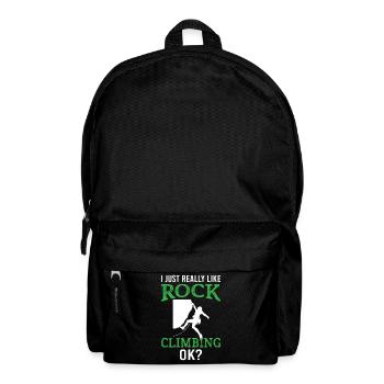 Bouldering - I Just Really Like Rock Climbing Ok - Backpack - black - Front