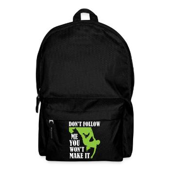 Bouldering - Don't Follow Me You Won't Make It - Backpack - black - Front