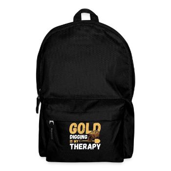 Creuser l’or est ma thérapie Orpaillage de l’or - Sac à dos - noir - Devant