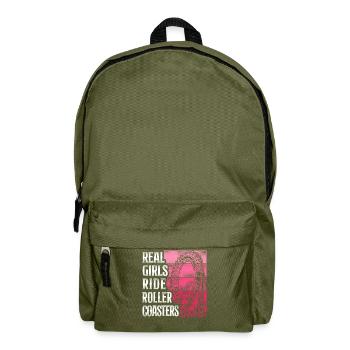 Roller Coaster Girl Vintage Retro - Backpack - olive green - Front