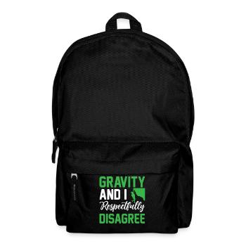 Bouldering - Gravity And I Respectfully Disagree H - Backpack - black - Front