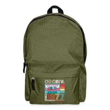 Original August 1977 45th Birthday Gift Retro - Backpack - olive green - Front