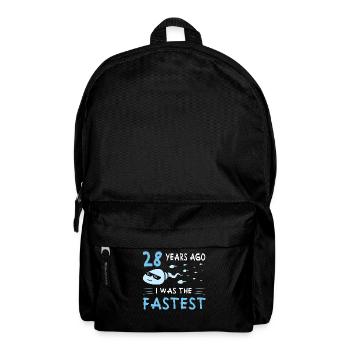 28 years ago I was the fastest 28th birthday - Backpack - black - Front