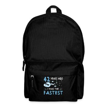 42 Years Ago I Was The Fastest 42. Geburtstag - Rucksack - Schwarz - Vorne