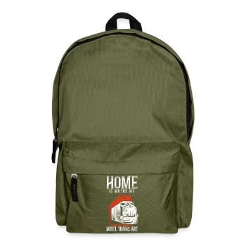 Freight Diesel Train Driver - Backpack - olive green - Front