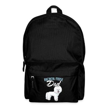 Bichon Frise Papa Dog Lover Dog Breeder chiot - Sac à dos - noir - Devant