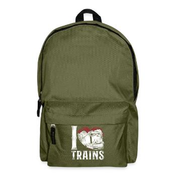 Freight Diesel Train Driver - Backpack - olive green - Front