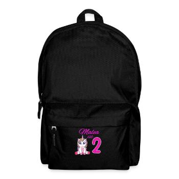 Kindergeburtstag 2 Jahre Mädchen Name Malea - Rucksack - Schwarz - Vorne