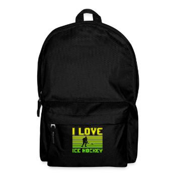 I love ice hockey - Backpack - black - Front