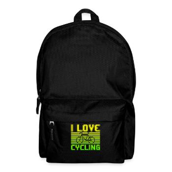 I love cycling - Rucksack - Schwarz - Vorne