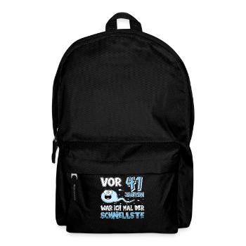 Vor 41 Jahren war ich der schnellste lustiges - Rucksack - Schwarz - Vorne