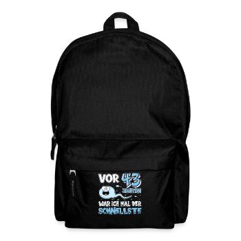 Vor 43 Jahren war ich der schnellste lustiges - Rucksack - Schwarz - Vorne