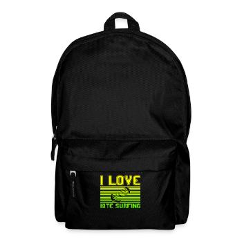 I love kite surfing - Rucksack - Schwarz - Vorne
