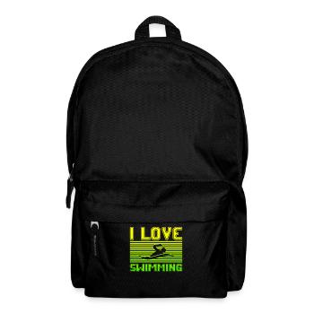 J’adore la natation - Sac à dos - noir - Devant