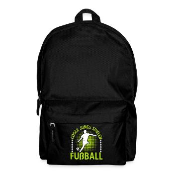 Coole Jungs Spielen Fußball Jungen Geburtstag - Rucksack - Schwarz - Vorne