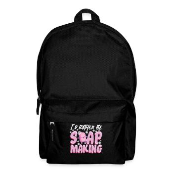 Fabrication de savon Artisanat je préférerais être - Sac à dos - noir - Devant