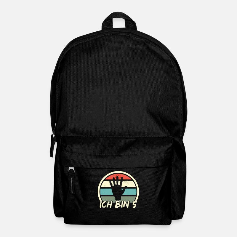 ich bin 5 Hand jungen mädchen 5. Geburtstag - Rucksack - Schwarz