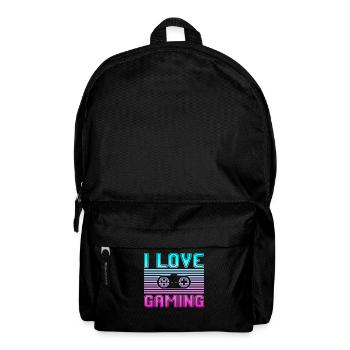 I love gaming - Backpack - black - Front
