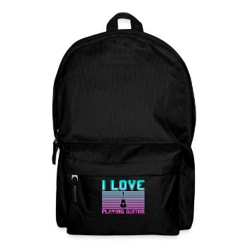 I love playing guitar - Rucksack - Schwarz - Vorne