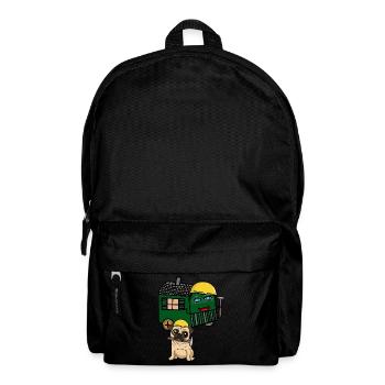 Pug Builder House Builder Construire Construction Remorque Marteau - Sac à dos - noir - Devant