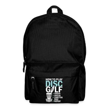 Discgolf Lernen Motivation Design - Rucksack - Schwarz - Vorne