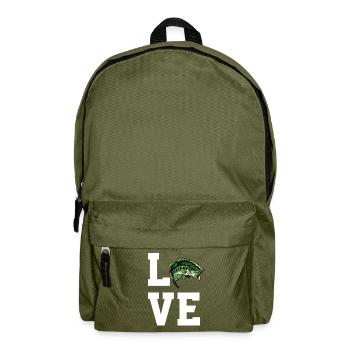 Dear perch fish - Backpack - olive green - Front