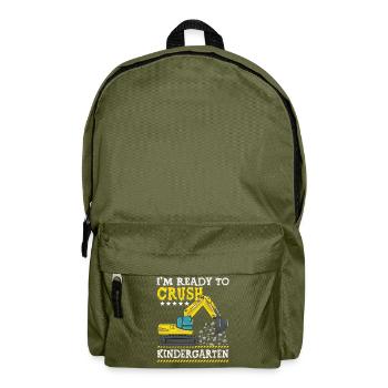 I m Ready To Crush Kindergarten Construction - Backpack - olive green - Front