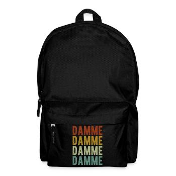 Damme Stadt Retro Vintage - Rucksack - Schwarz - Vorne