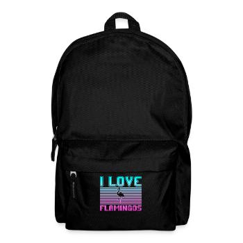 I love flamingos - Backpack - black - Front