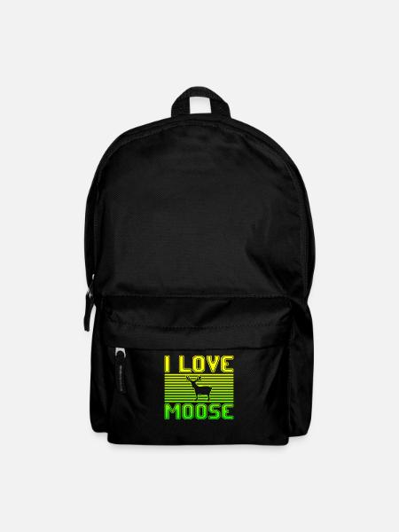 I love moose - Rucksack - Schwarz