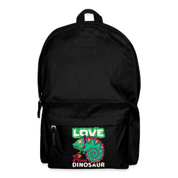 Caméléon, dicton drôle, petit dinosaure - Sac à dos - noir - Devant