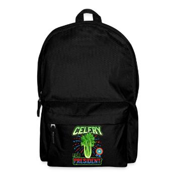 Celery, funny saying, Celery-For-President - Backpack - black - Front