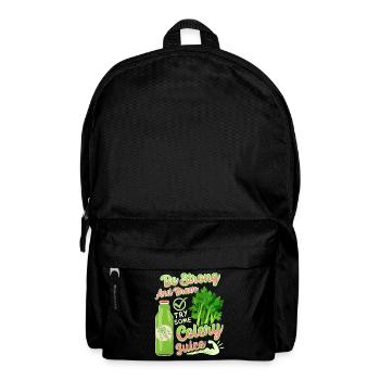 Celery, funny saying, try-celery juice - Backpack - black - Front