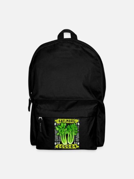 Sellerie, lustiger Spruch Eat-More-Celery - Rucksack - Schwarz