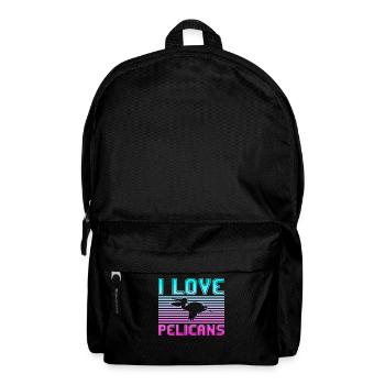 I love pelicans - Rucksack - Schwarz - Vorne
