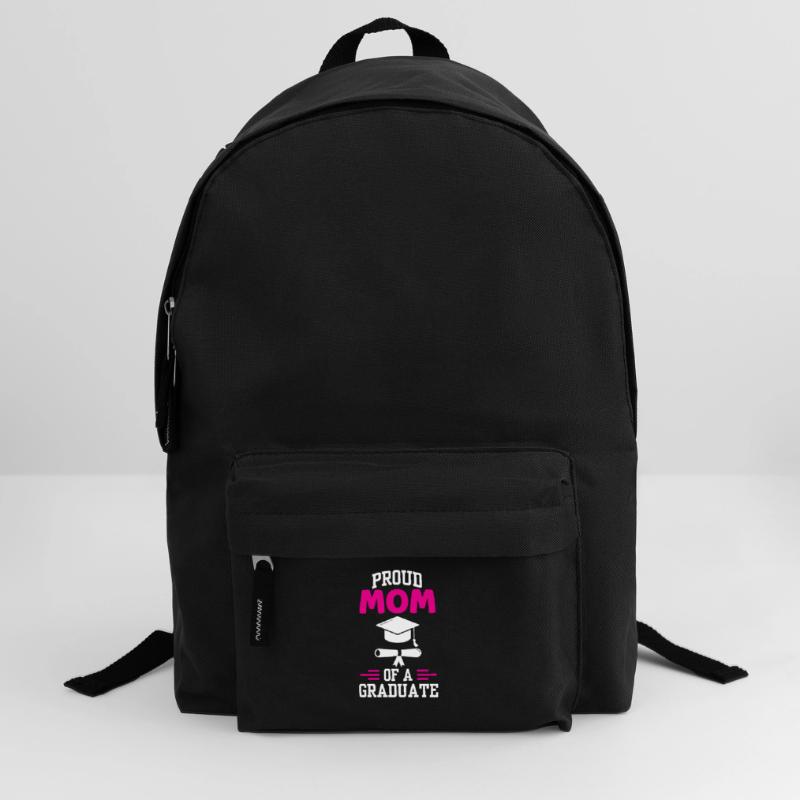 Stolze Mutter Einer Absolventin Abschluss Rucksack