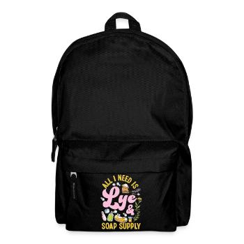 Soap Making Crafting All I Need Is - Backpack - black - Front
