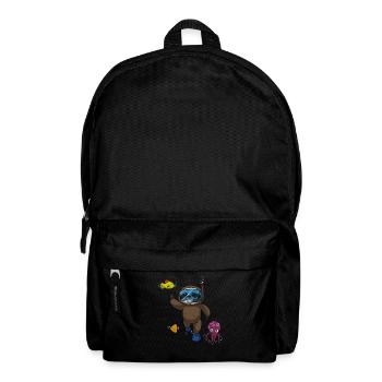 Scuba Diving Sloth Lazy Animal Diving I Gift - Backpack - black - Front