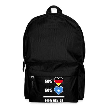 Deutschland und Somalia 100% Genial / Geschenk - Rucksack - Schwarz - Vorne